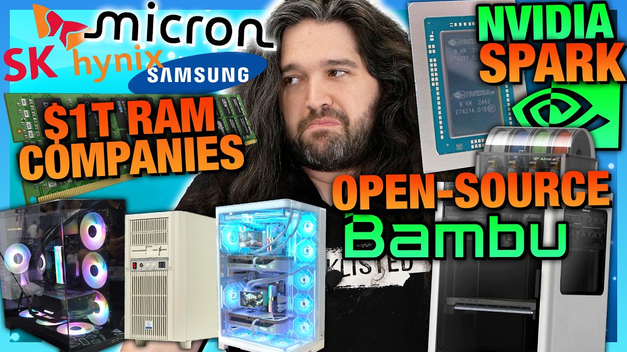 HW News – DRAM Companies Hit Trillions of Dollars, Bambu Open Source, NVIDIA Spark Concerns