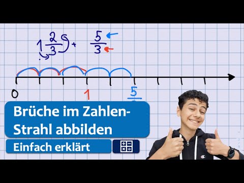 Brüche im Zahlenstrahl abbilden| Mit gemischten und unechten Brüchen| Einfach erklärt