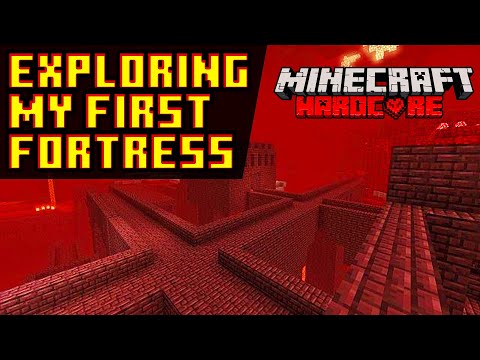 ALMOST DEAD! My FIRST Nether Fortress - Minecraft Hardcore