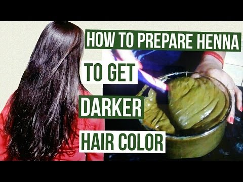 How to prepare henna to get darker hair color | Henna Pack for Deep Brown Hair Color Video