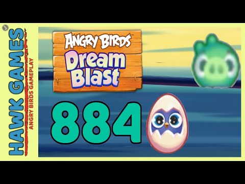 Angry Birds Dream Blast Level 884 - Walkthrough, No Boosters