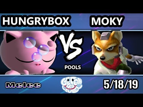 GOML 2019 SSBM - Liquid` Hungrybox (Jigglypuff) Vs. EMG | Moky (Fox) Smash Melee Tournament Pools