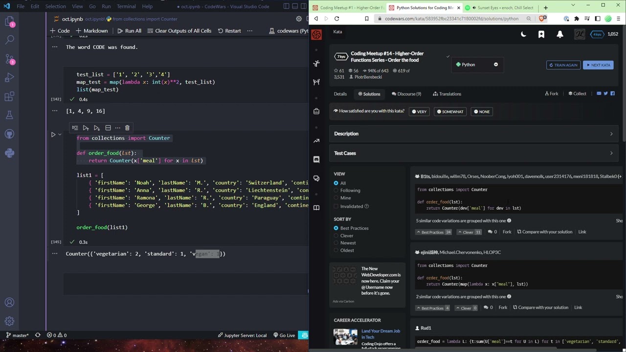 Order the food - 7 KYU - Learning Python - Coding Challenges - CodeWars.com