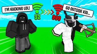 The Most CRINGE HACKER in Roblox Bedwars