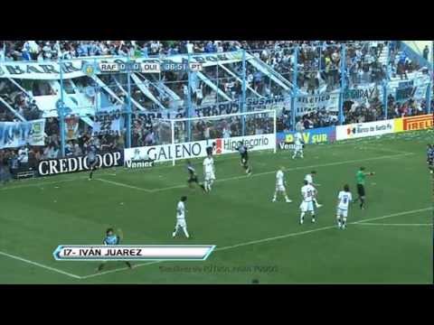 Gol de Iván Juárez. Rafaela 1 Quilmes 0. Torneo Inicial 2012. Fecha 4. FPT