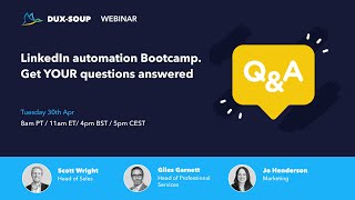 LinkedIn Automation Bootcamp  Get YOUR questions answered