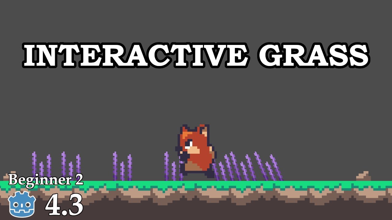 How to create interactive grass - Learn Godot 4 2D - no talking