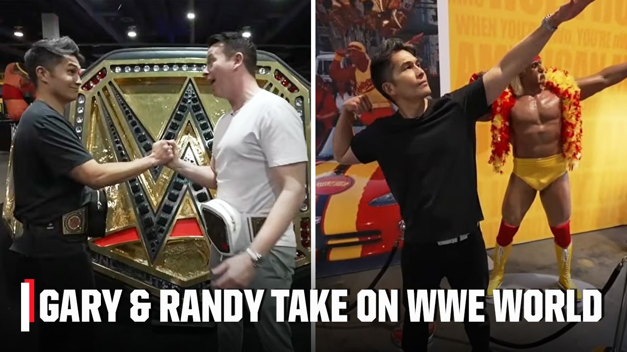 Je'Von Evans shows Gary Striewski & Randy Scott the ropes at WWE World Las Vegas 🔥 | SportsCenter