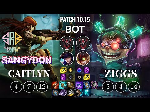 SRB Sangyoon Caitlyn vs Ziggs Bot - KR Patch 10.15