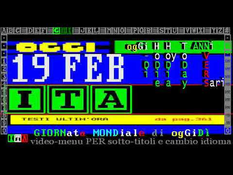 §.140/AcCade in: ITALIA 19 FEBBRaio 2019 - CRONaca bianca+nera TITOLi ore 13:20 TeleVideo-RAI ITALIA