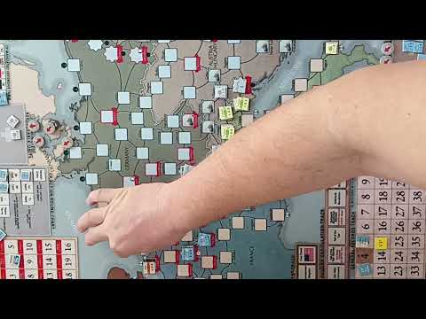 Paths of glory board game. Gameplay in greek. Turn 2 .