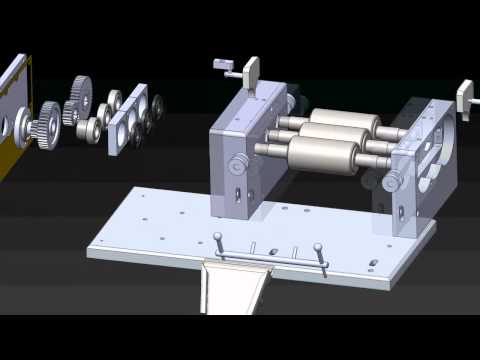 Redesigned three roll mill lab model