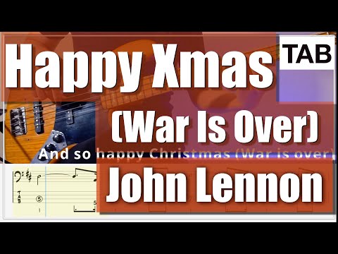 【Bass Tab】【#22】Happy Xmas War Is Over/John Lennon【Bass Cover】【4strings】【BassTab】【Transcription】