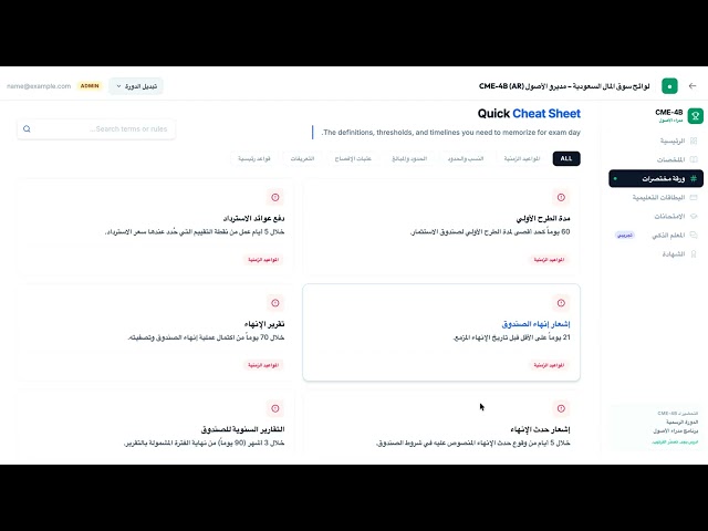 Preview of قوانين وأنظمة السوق المالية السعودية — مدراء الأصول CME-4B (النسخة العربية)
