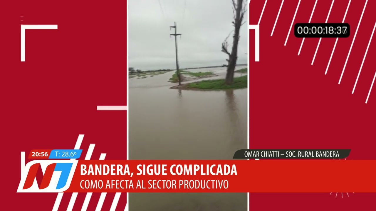 Preocupación en el sector productivo de Bandera por las intensas lluvias