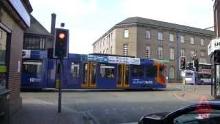 preview picture of video 'Sheffield Supertram: Middlewood to Cathedral. (City centre)'