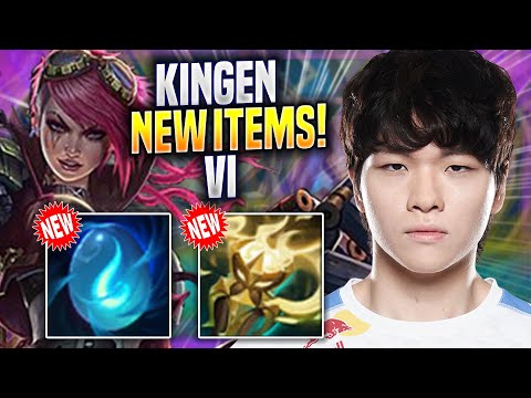 KINGEN TRIES VI NEW JUNGLE WITH NEW ITEMS! - DRX Kingen Plays Vi JUNGLE vs Lee Sin! | Preseason 2023