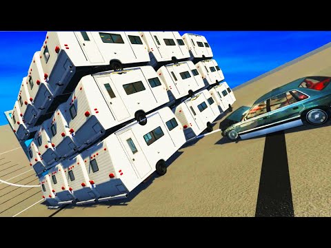 Targeting Epic High speed Jumps BeamNG DRIVE Crash Therapy