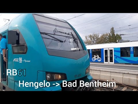 Mitfahrt mit der RB61 von Hengelo nach Bad Bentheim/Rit met de RB61 van Hengelo naar Bad Bentheim