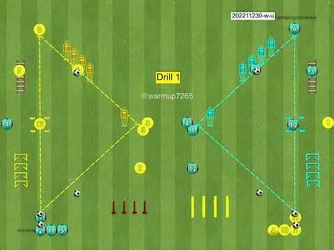 warm up football/passing/dribbling/coordination
