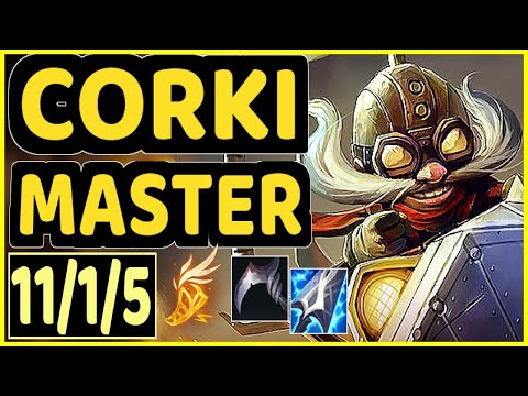 CORKI - 11/1/5 KDA MID GAMEPLAY - EUW Ranked MASTER