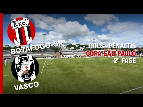 Gols e Pênaltis - Botafogo-SP 1 x 1 Vasco - Copa São Paulo - 10/01/2017