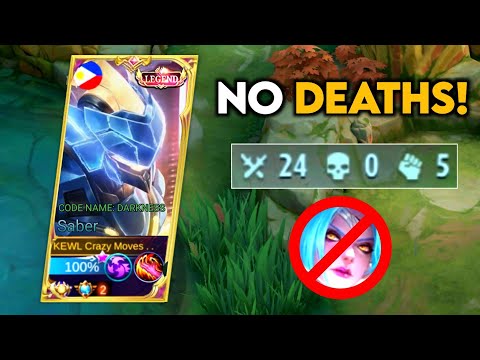 24 KILLS NO DEATHS CHALLENGE IN RANKED GAME!? THAT'S PIECE OF CAKE FOR SABER!!