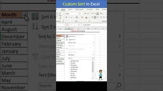 Advanced Custom Sort in Excel #excel #exceltips #shorts  #exceltutorial #msexcel #microsoftexcel