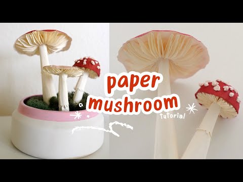 Paper Mushroom Easy with Cardstock Paper Tutorial 🍄 How to Make DIY Crafts