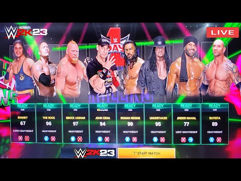 🔴 LIVE - WWE 2K23 My First LIVE Stream - WWE 2K23 Roman Reigns John Cena Brock Lesnar !!