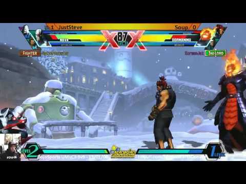 Soup vs JustSteve - Dojo Sports League 5v5 UMvC3 - Team Danger Room vs Team Panic Kings