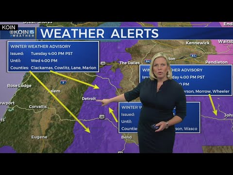 11 p.m. Monday evening forecast KOIN 6 News Feb. 18, 2019