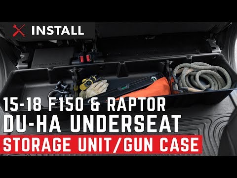 2015-2018 F150 and Raptor SuperCrew DU HA Underseat Storage Unit Gun Case Install