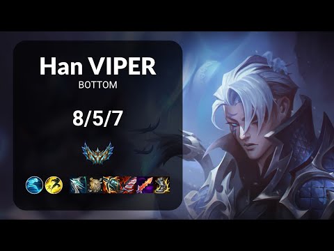 Han Viper Aphelios vs Kai'Sa BOTTOM - KR CHALLENGER Patch 13.13