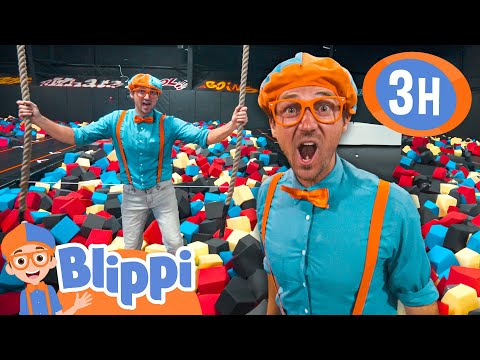Blippi Plays at The Trampoline Park | Blippi and Meekah Best Friend Adventures | Educational Videos