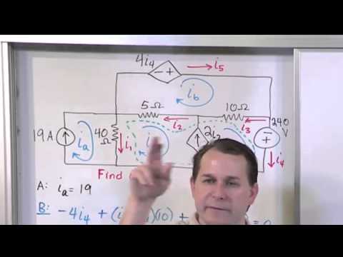Section 18 - Mesh Current Problems with Dependent Sources - Part 4