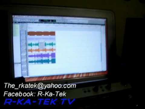 R-Ka-Tek mixing and editing one of my tracks