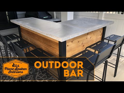Outdoor Bar With Concrete Countertop