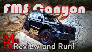 FMS Canyon 1/10 Trail Rig RC Crawler Review and Run!