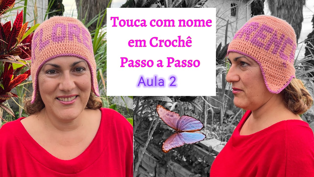 TOUCA TIA FLORENÇA COM NOME SUPER FÁCIL DETALHE TAPA ORELHAS 👂 AULA 2/3