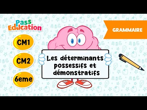 Les déterminants possessifs et démonstratifs - CM1, CM2 et 6ème - Vidéo pédagogique