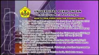 preview picture of video 'Penerimaan Mahasiswa Baru Universitas Pekalongan 2015'