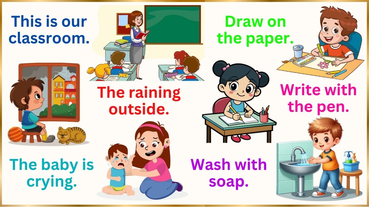 Speak English With Sentences | Everyday English Sentences for Beginners | Spoken English For Kids