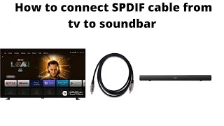 How to connect SPDIF cable from TV to Sound Bar