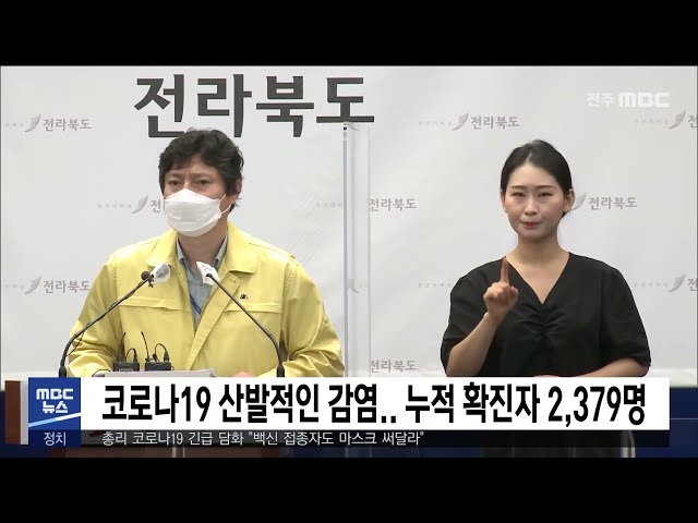 코로나19 산발적인 감염 누적 확진자 2,379명