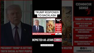 TRUMP RESPONDS TO BACKLASH OVER AI IMAGE POST #trump #america #news