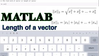 Length of vector in MATLAB