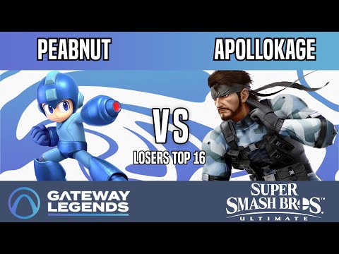 Gateway Legends - Losers Top 16 - Peabnut(Mega Man) Vs. ApolloKage(Snake)