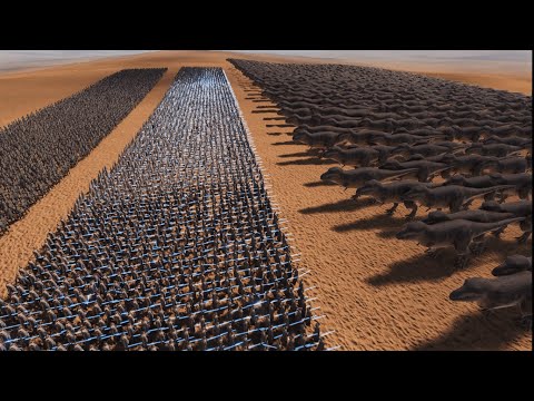10,000 LASER KNIGHTS,AMERICAN SOLDIERS VS 1,600 T- REX - Ultimate epic battle simulator 2 | UEBS 2