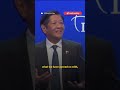 Philippines president Ferdinand Marcos Jr responds to a question from a China officer